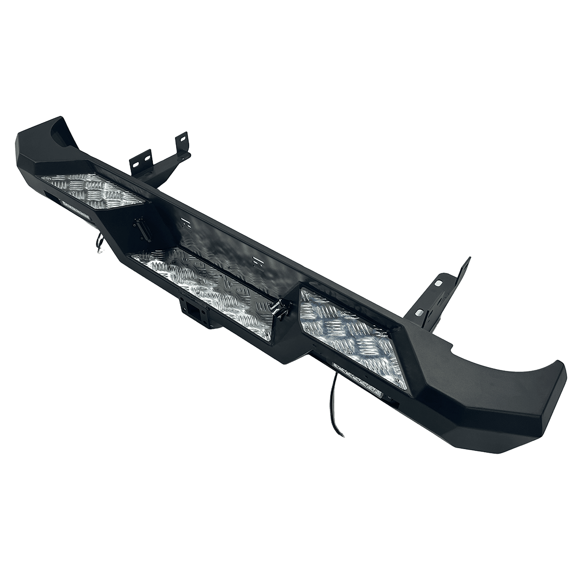 Premium Powder Coated Steel Rear Bumper with Hitch Receiver for Ford F-150