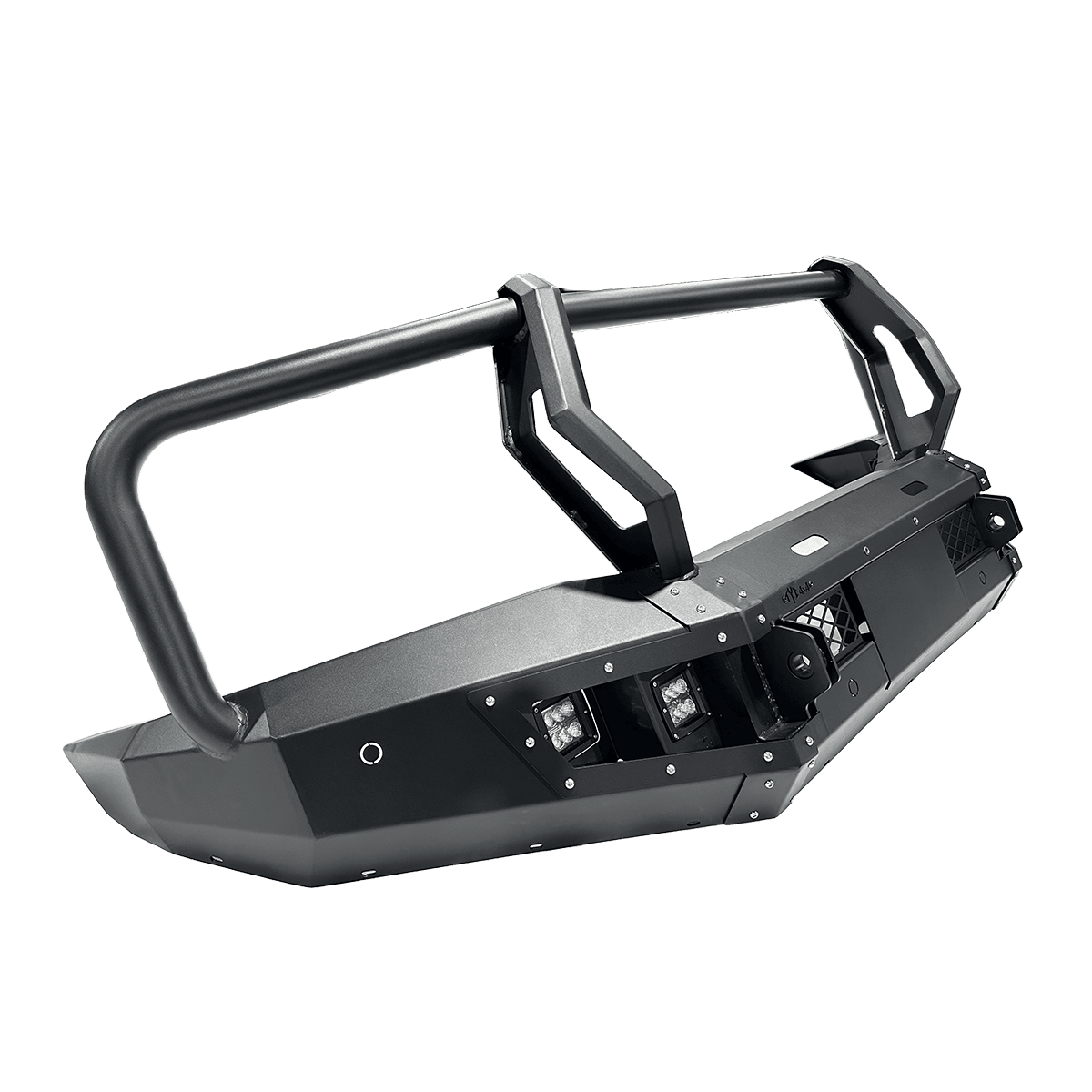 Off-Road Steel Front Bumper with Winch Mount & D-Rings for 4x4 Trucks