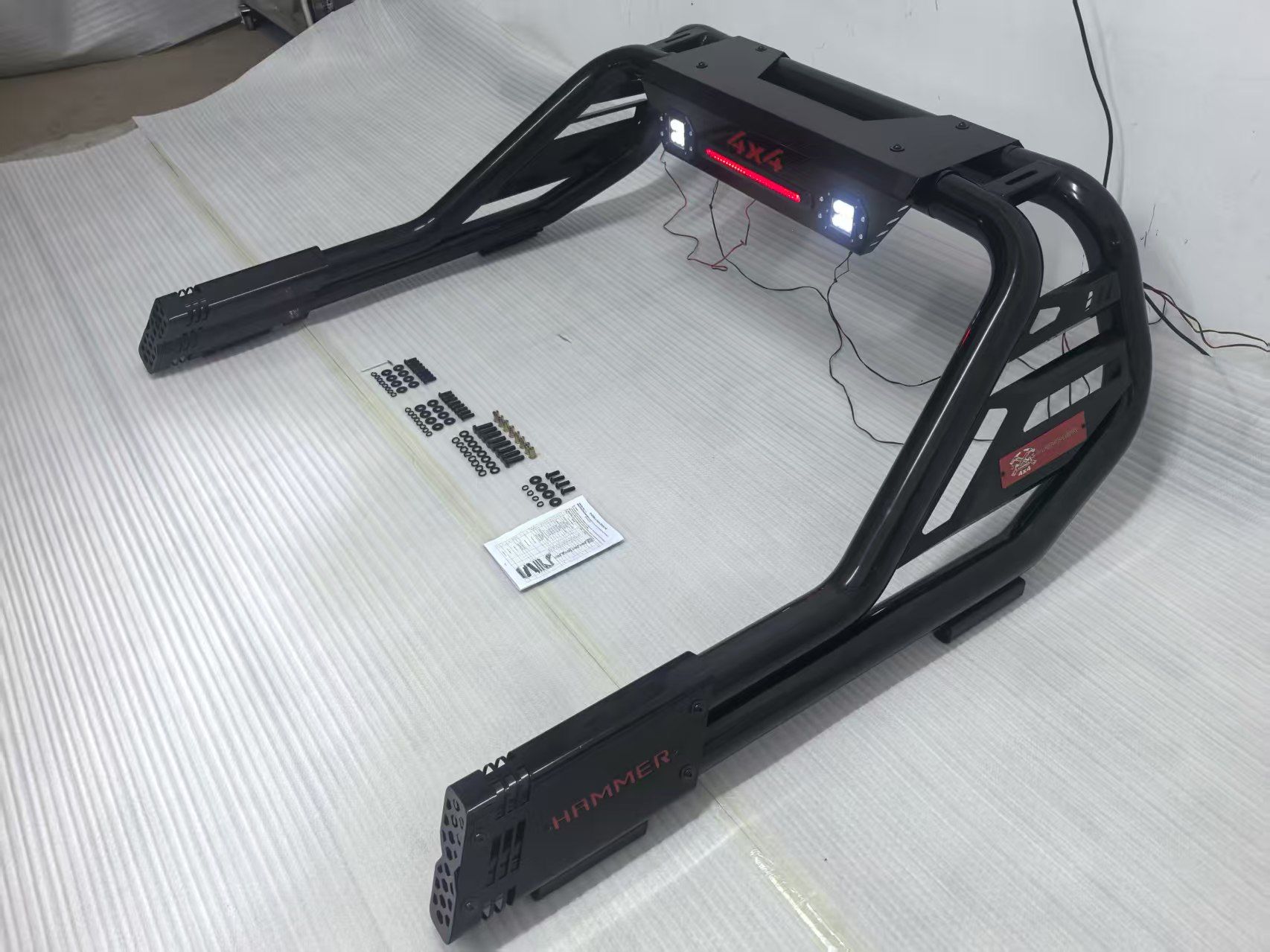 Premium Stainless Steel Sport Bar with LED Lighting Mounts for Enhanced Protection