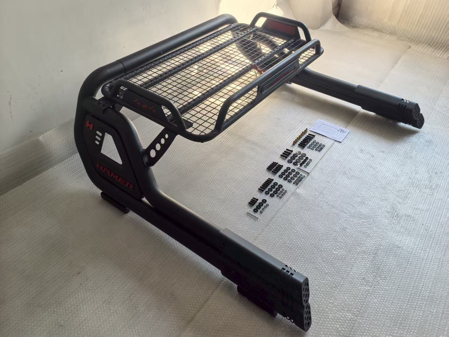 Bed Mounted Roll Bar LED Mount Powder Coated Universal Pickup Fitment 3